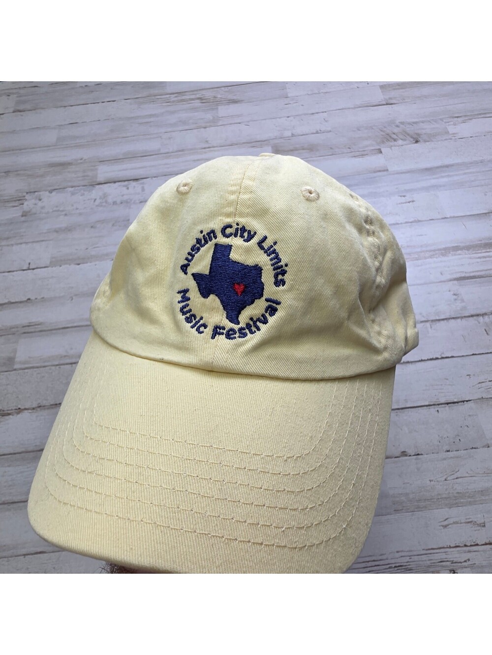 Vintage Austin City Limits Music Festival Yellow Cotton Baseball Cap Hat ACL